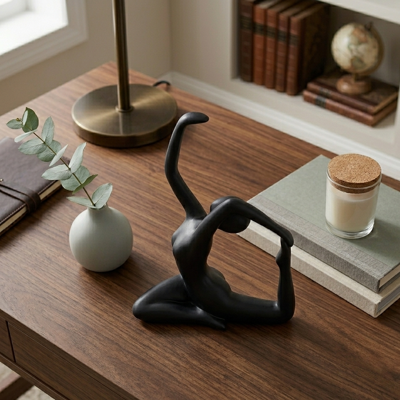 Elegant Kneeling Yoga Statue