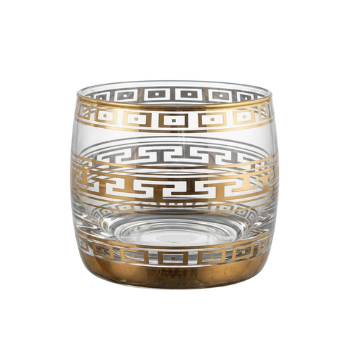 Modern Gold Trim Whiskey Glasses Set of 6