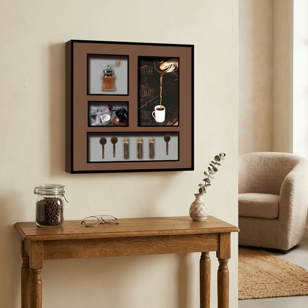Vintage Coffee Bar Multi Window Wall Decor