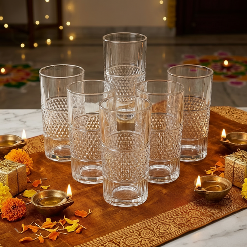 Dual-Texture Glasses Set of 6
