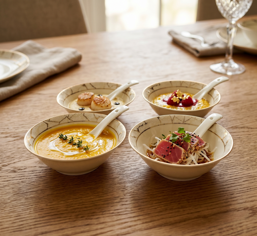 Pearl Luxury Marble 12pc Bowl Set