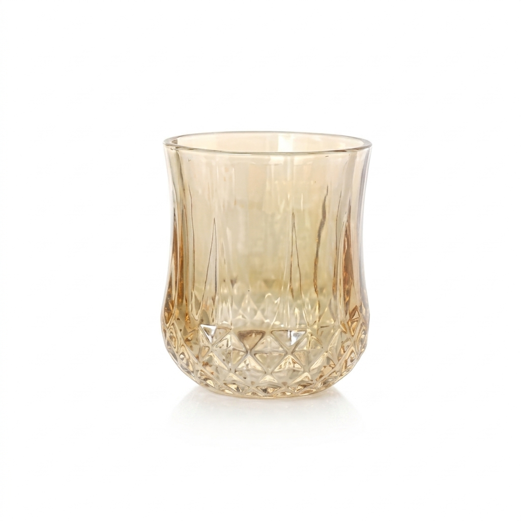 Elegant Amber Tinted Glasses Set of 6