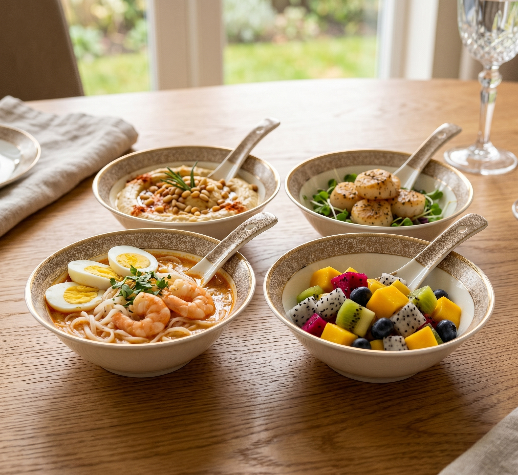 Pearl Amber Mosaic 12pc Bowl Set