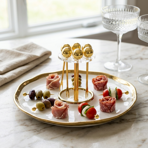 Ethereal Platter with Integrated Fork Carousel