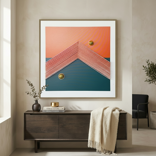 Horizon Chevron Sculptural Wall Decor