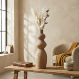 Triple Textured Stacked Tall Vase