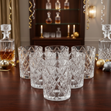 Premium Diamond Cut Glasses Set of 6