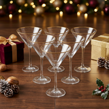 Elegant Gold-Rimmed Martini Glasses Set of 6