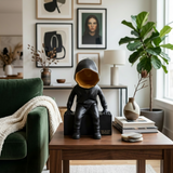 Minimalist Silent Watcher Hooded Man Statue