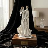 Elegant Silver Couple Figurine
