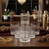Premium Ribbed Glasses Set of 6