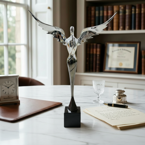 Elegant Ascending Angel Figurine