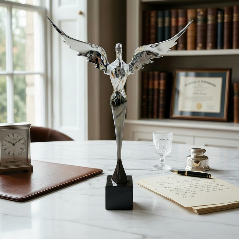 Elegant Ascending Angel Figurine