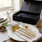 Elegant Gloss Gold Cutlery Set of 4