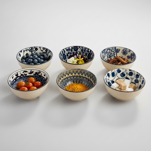Elegant Style Serenity Set of 6 Bowls