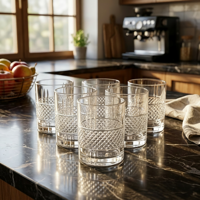 Meridian Band Glasses Set of 6