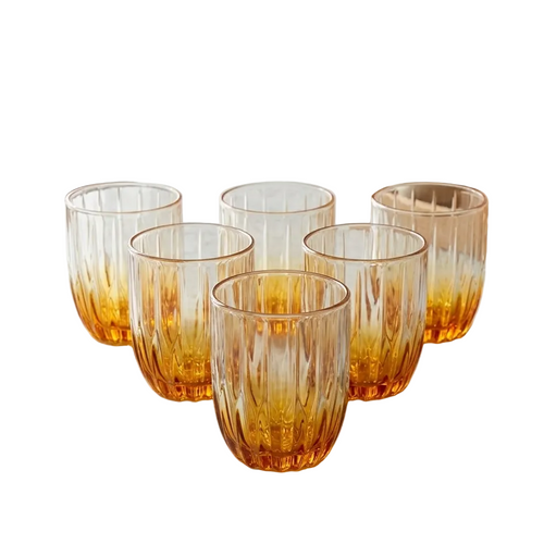 Aurelia Liquid Flame Textured Glasses Set of 6