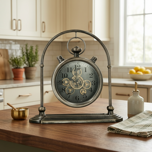 Aero Vintage Industrial Mantel Clock