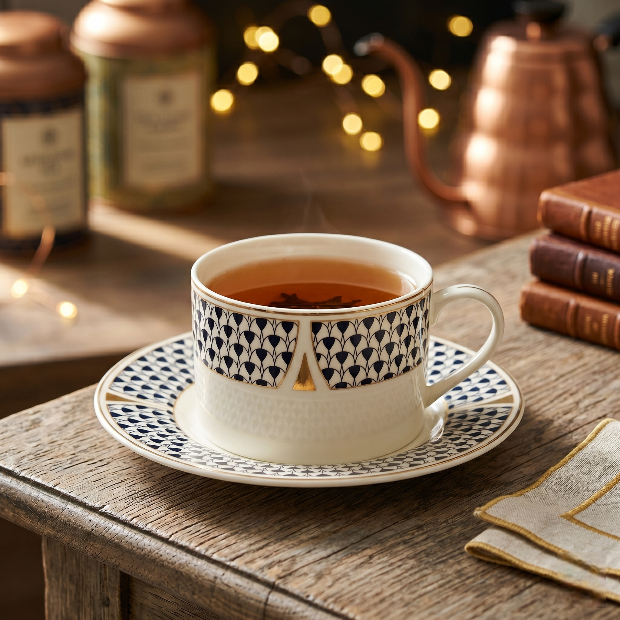 Pearl Midnight Mosaic 12pc Tea Set