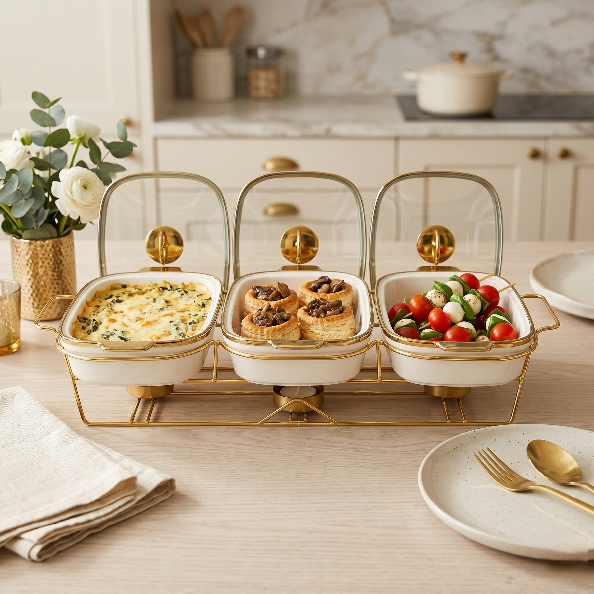 Elegant Ceramic 3Pc Service Set