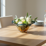 Premium Blue & Amber Glass Bowl
