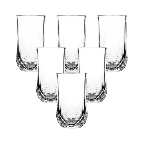 Elegant Crystal Etched Glasses Set of 6