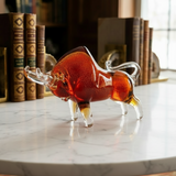 Murano Style Glass Bull Sculpture