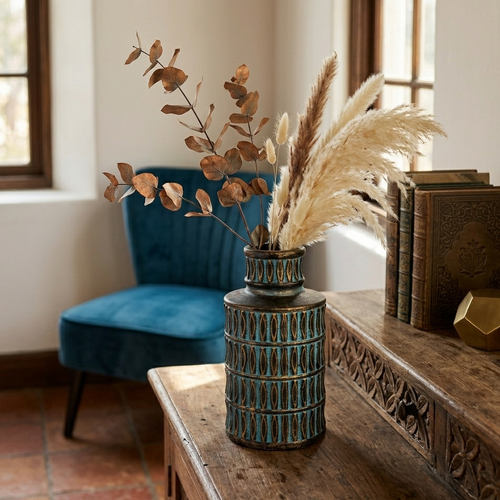 Antiquity Textured Bronze Vase
