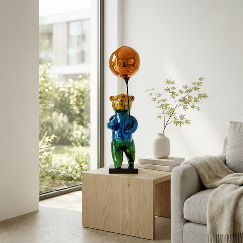 Modern Balloon Bear Sculpture – Luxury Decorative Showpiece