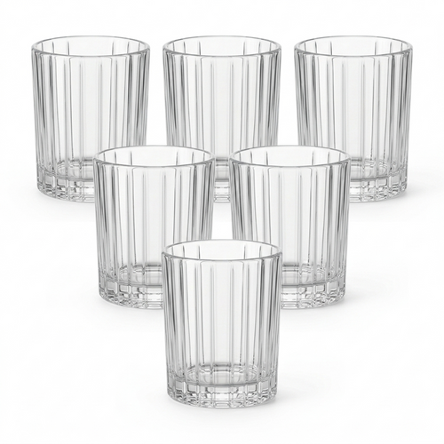 Premium Ribbed Glasses Set of 6