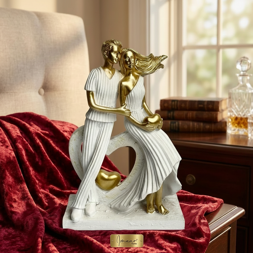Heart Embrace Couple Figurine