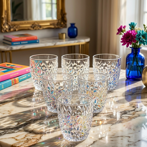 Glacier Textured Glasses Set of 6