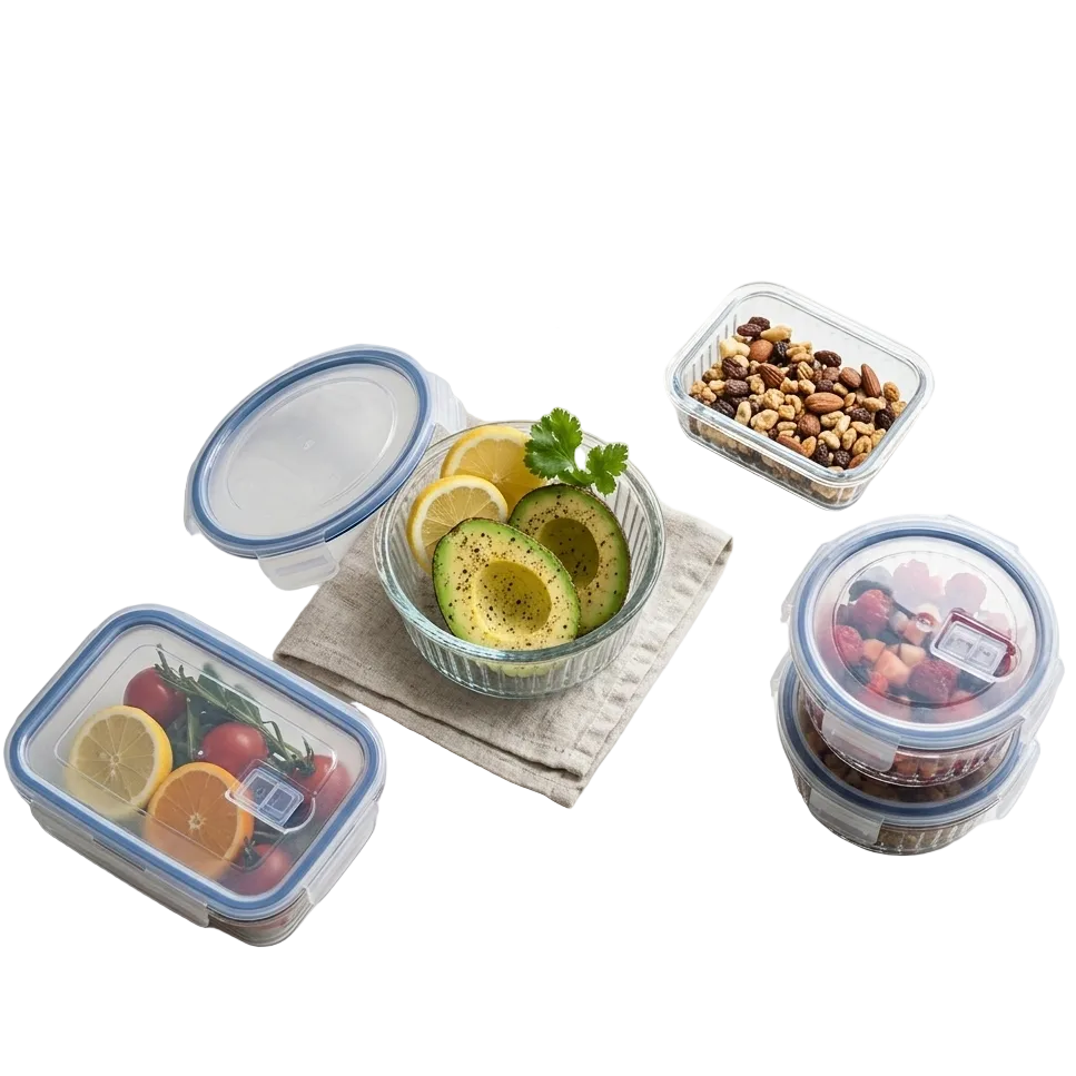 Premium Glass Food Storage Containers 5 Piece Set