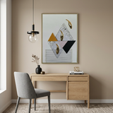 Golden Koi Peaks 3D Mixed-Media Wall Art