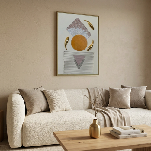 Gilded Koi & Rose Quartz Artwork