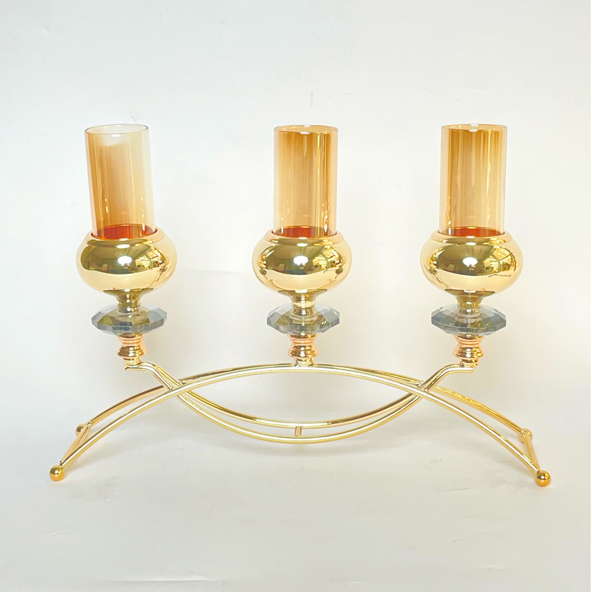 Modern Elegance Three-Arm Candle Holder