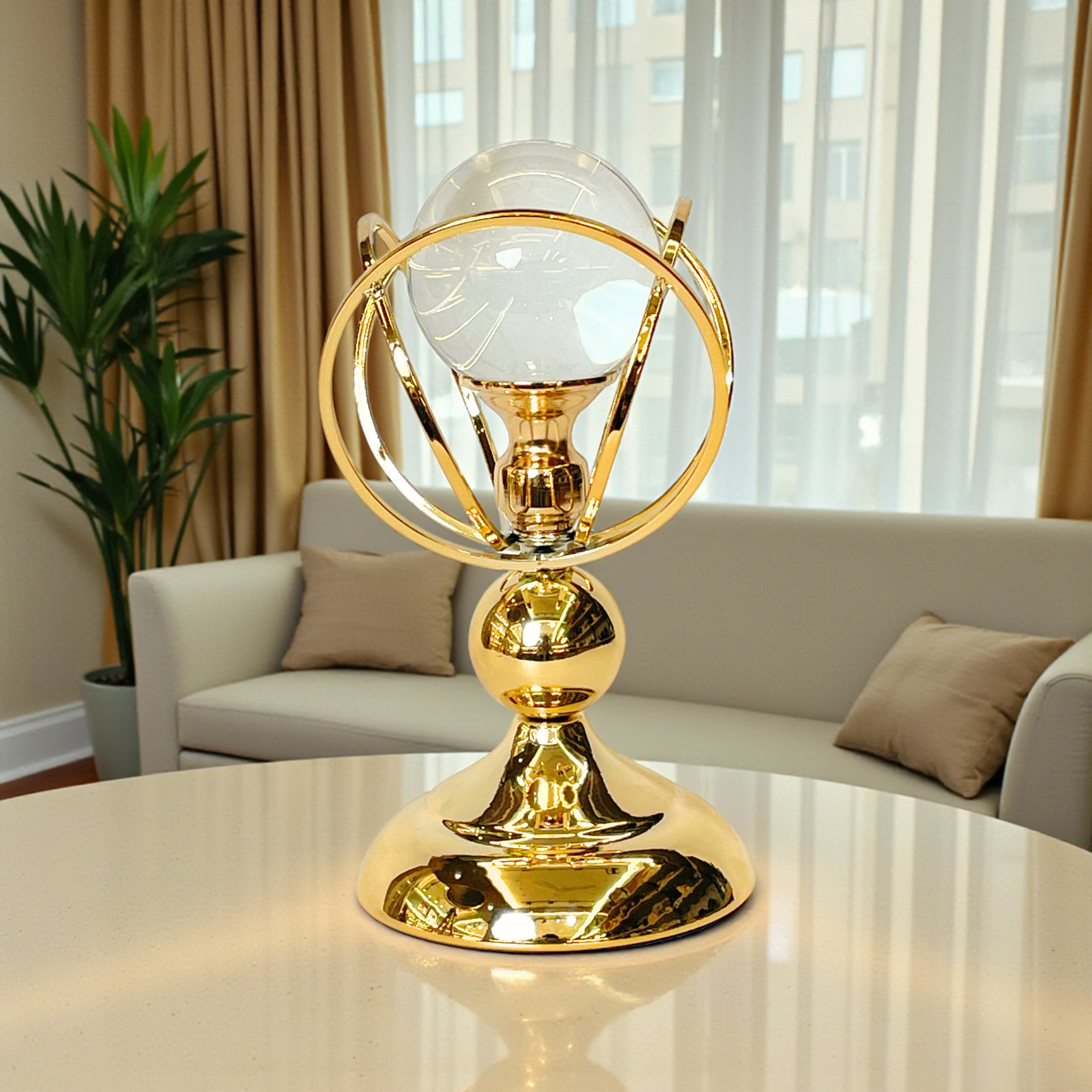 Modern Crystal Ball Showpiece