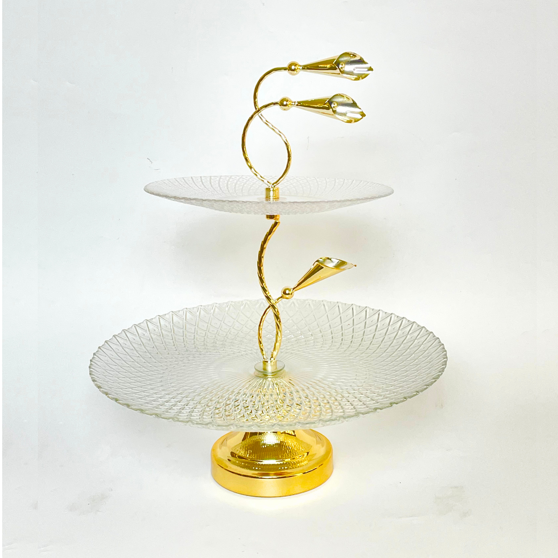 Classic Grace Gold-Edged Cake Stand
