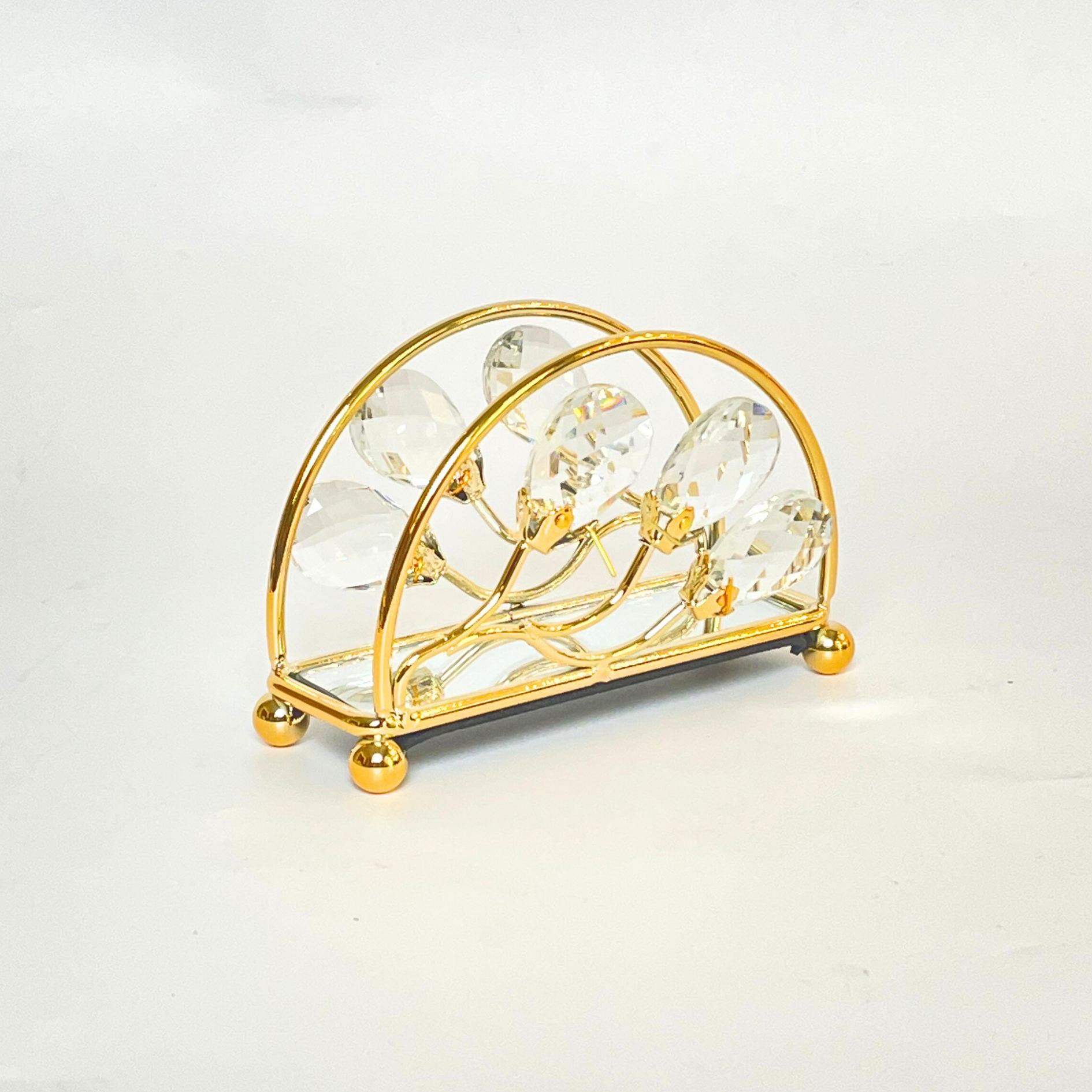 Royal Tissue Holder With Crystal Beads