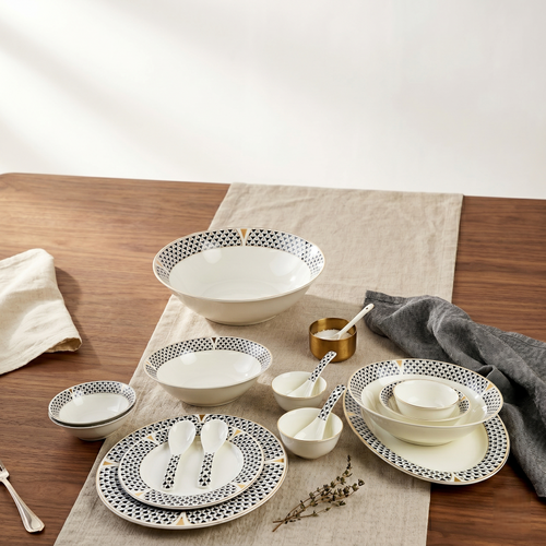 Midinght Mosaic 33pc Dinner Set