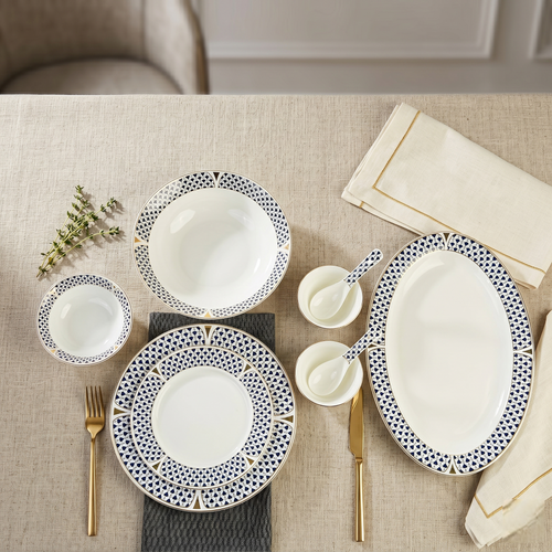 Midinght Mosaic 33pc Dinner Set
