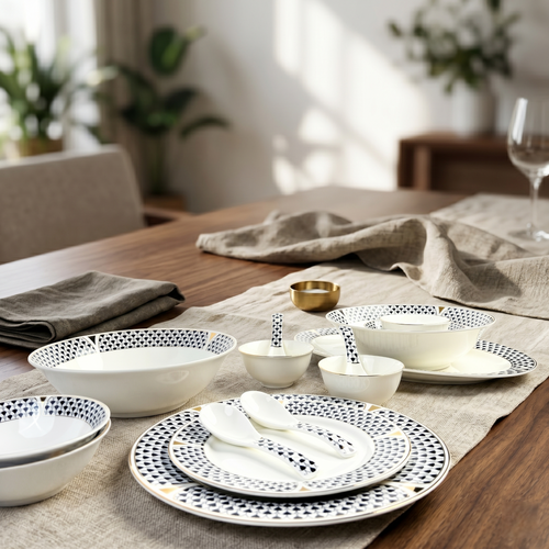 Midinght Mosaic 33pc Dinner Set