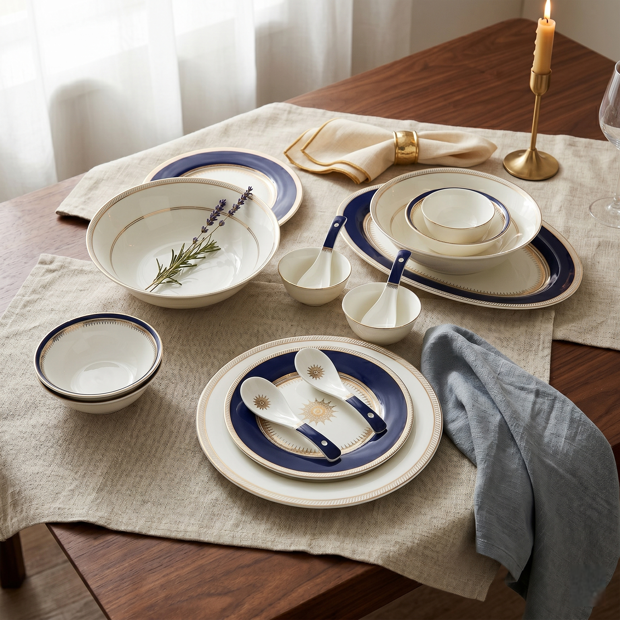 Imperial Blue 33pc Dinner Set