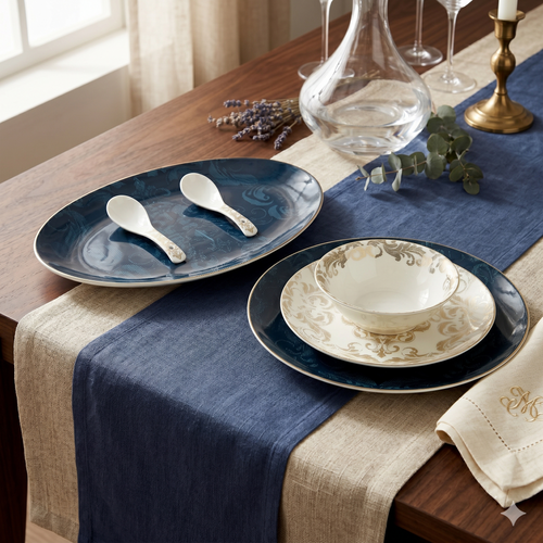 Blu Odyssey 33pc Dinner Set