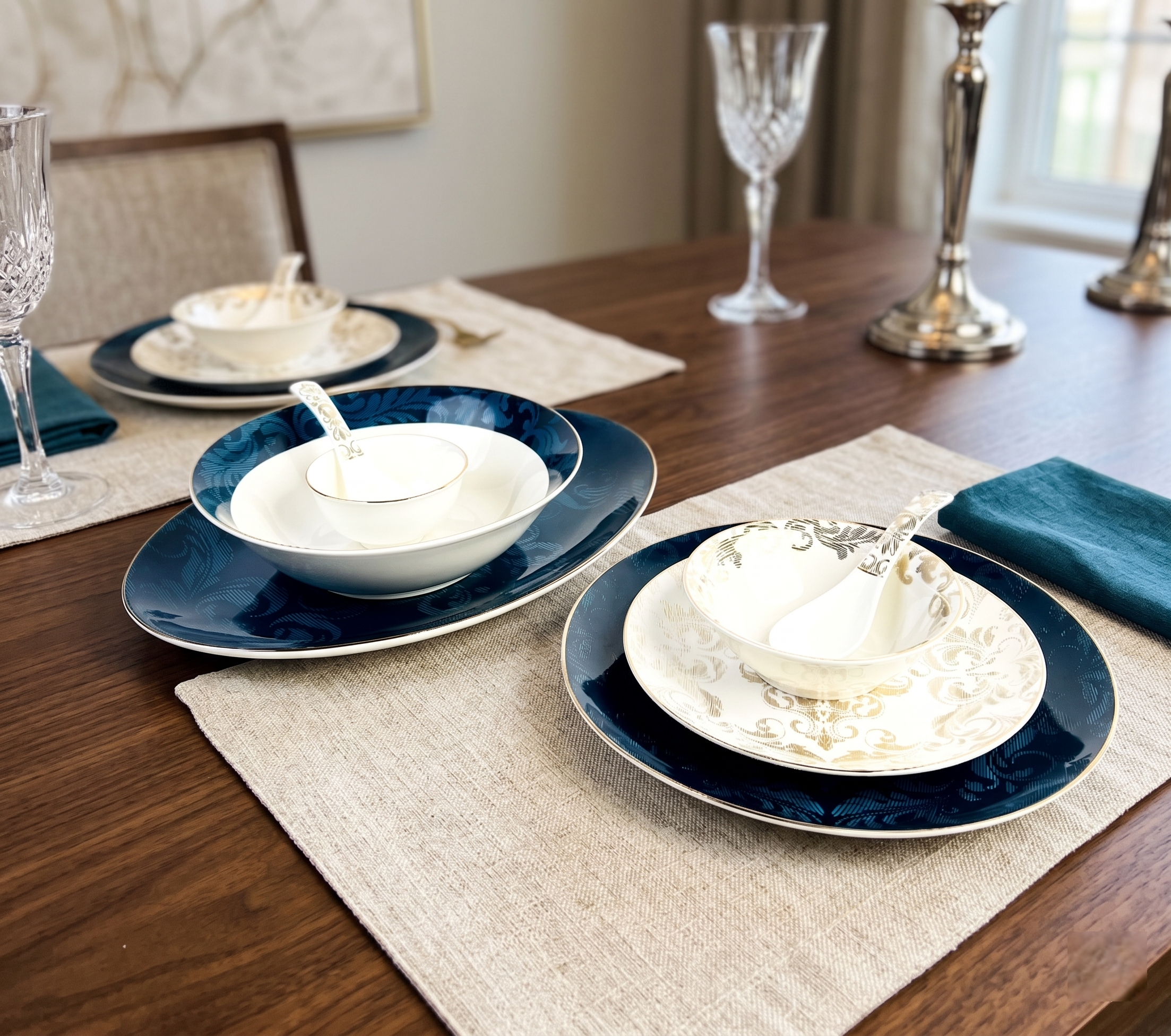 Blu Odyssey 33pc Dinner Set