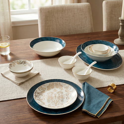 Blu Odyssey 33pc Dinner Set