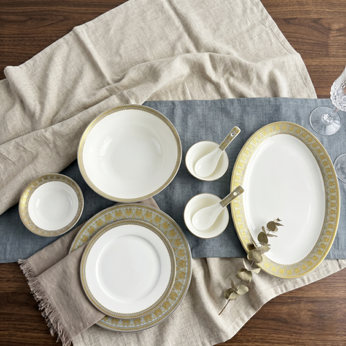 Cerulian Grandeur 33pc Dinner Set