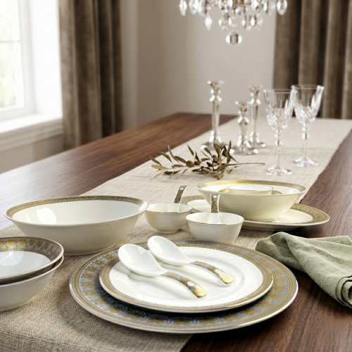 Cerulian Grandeur 33pc Dinner Set