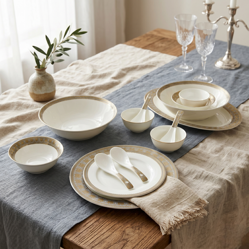 Cerulian Grandeur 33pc Dinner Set