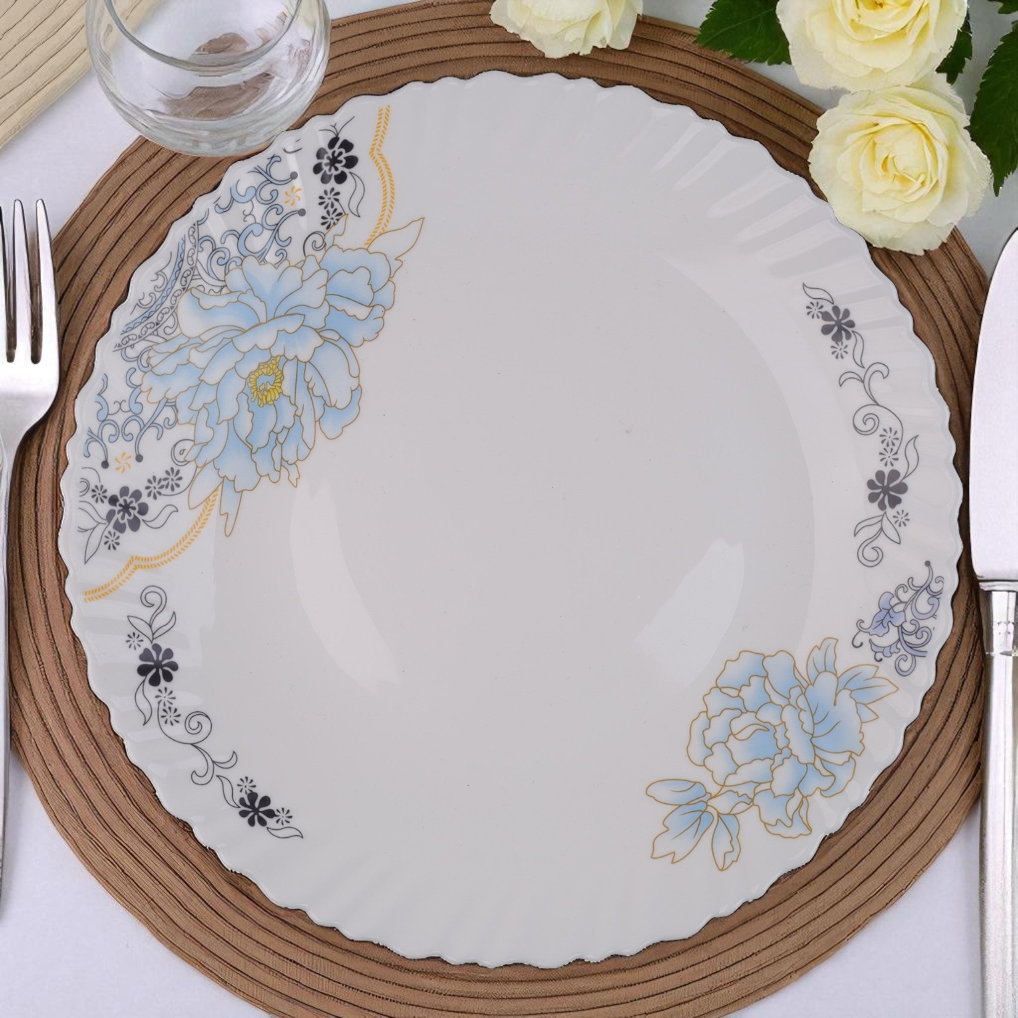 Blossom Charm – Premium 33pc Opalware Dining Set